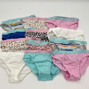 Fruit of the Loom Girls' Cotton Bikini Underwear Multipacks Sz 10 12 Pack